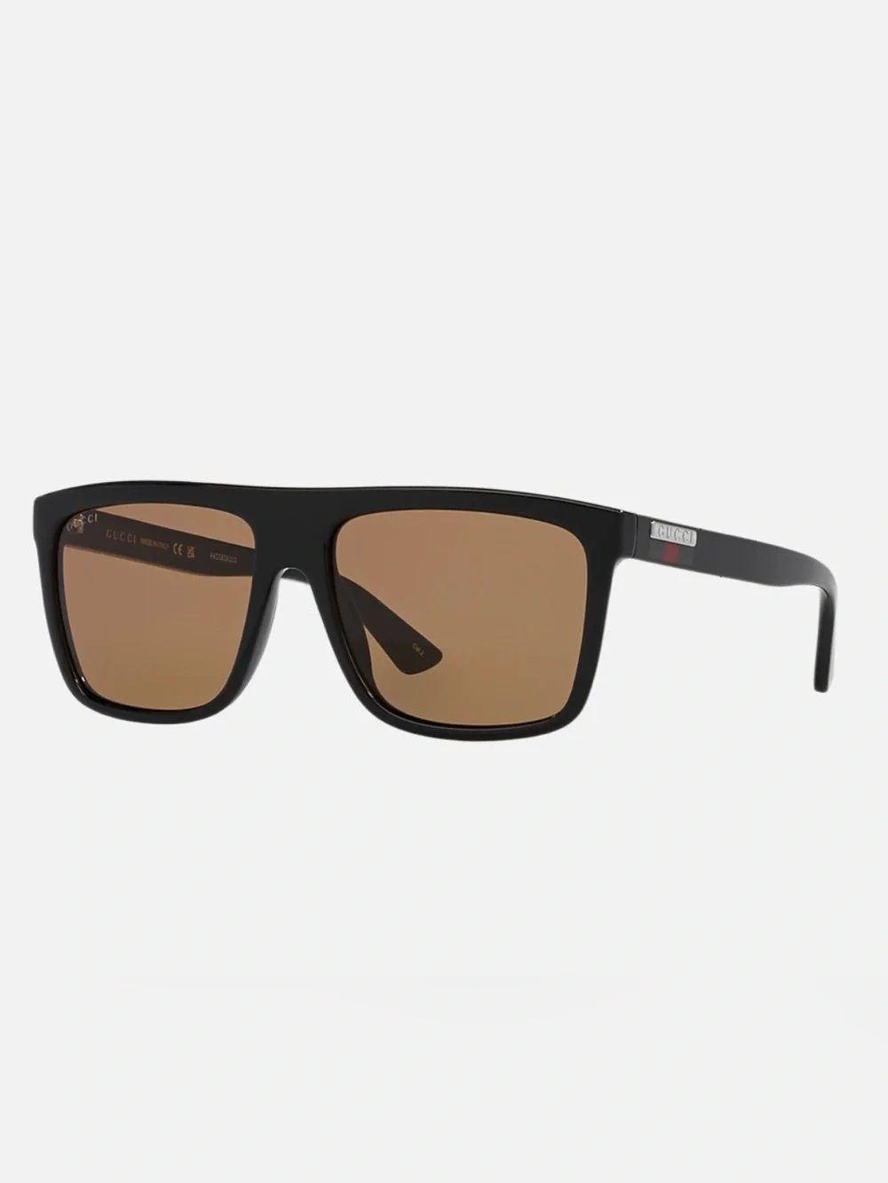 Gucci Unisex Black Frame Sunglasses with Brown Lenses GG0748S